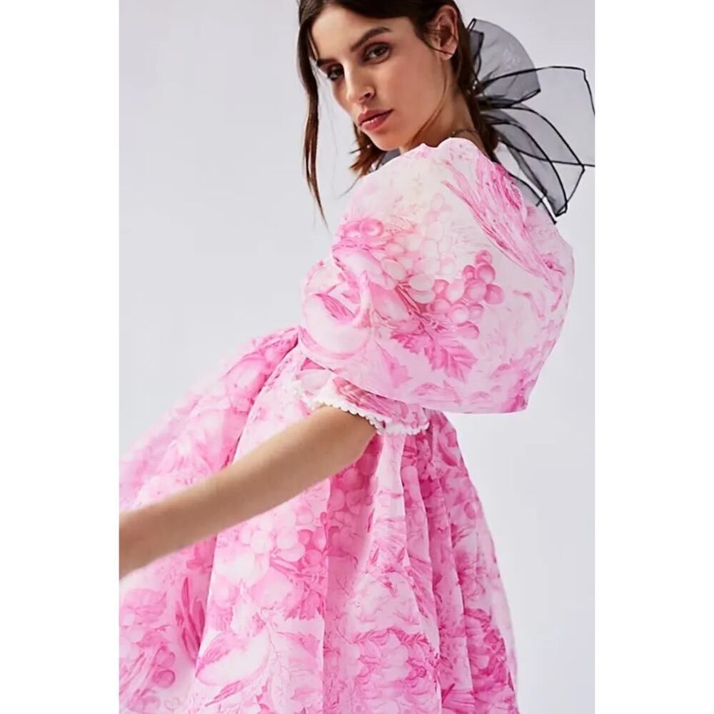 Selkie Lace Puff Dress in Babydoll Toile XXS - Picture 5 of 9